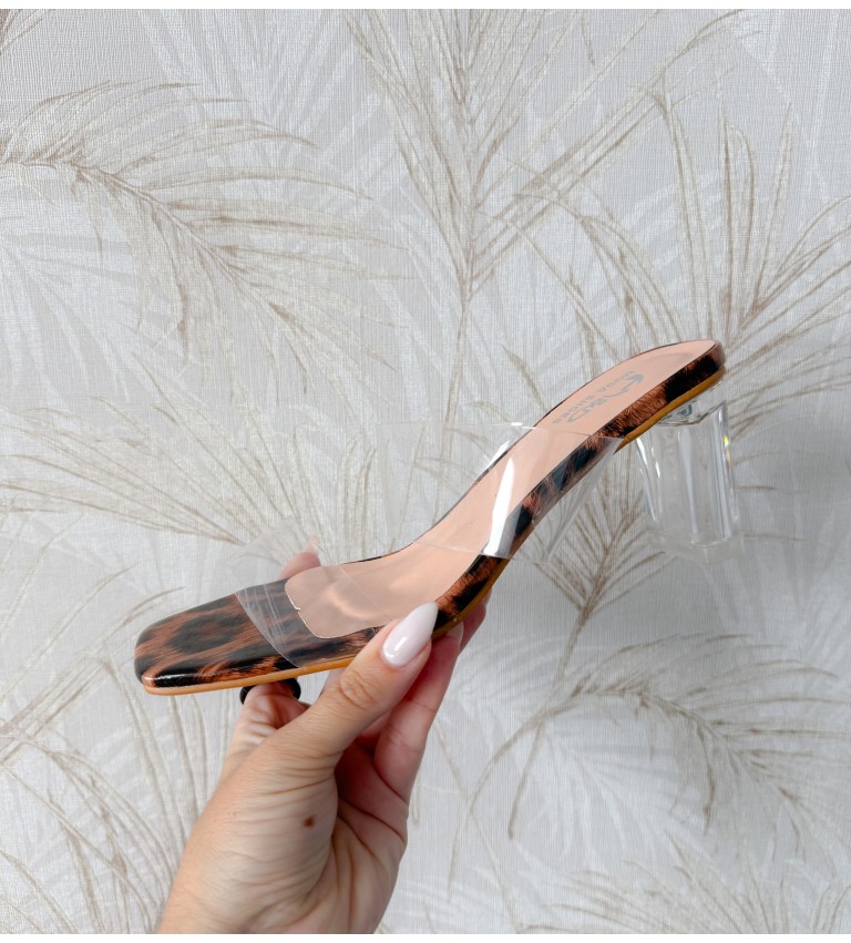 Sandalia suela leopard