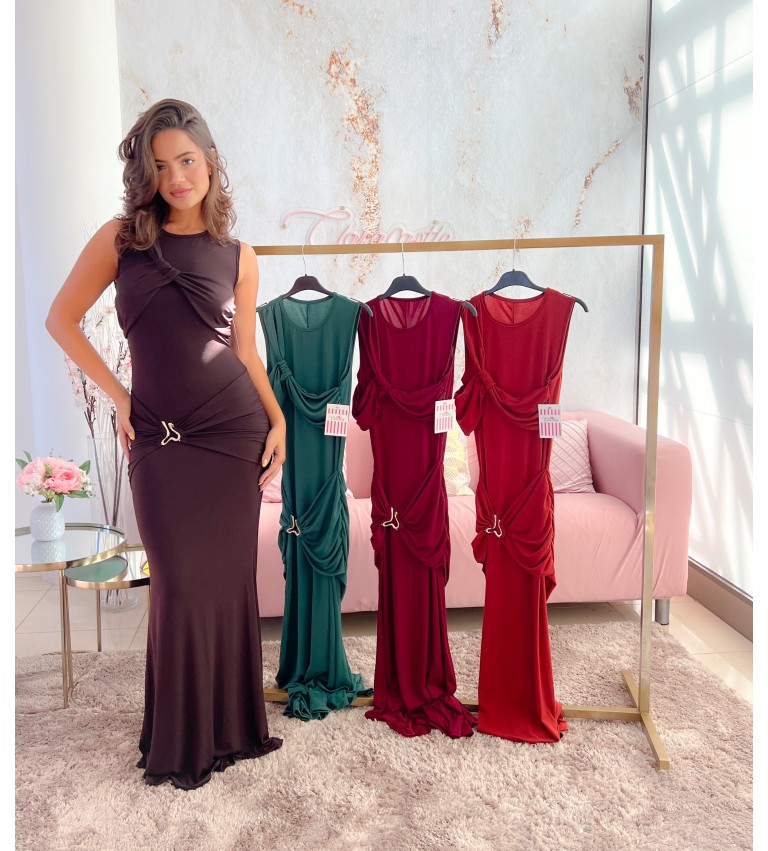 Vestido detalle dorado