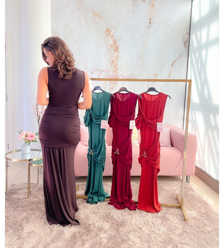 Vestido detalle dorado