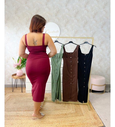 Vestido midi botones 2