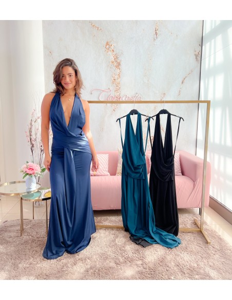 Vestido atado cuello