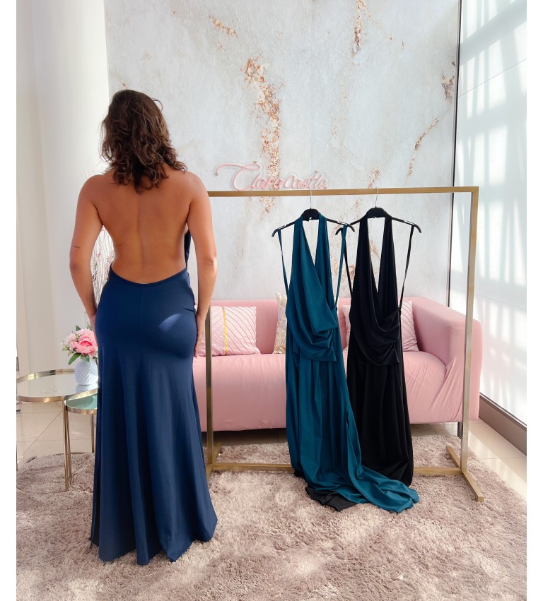 Vestido atado cuello