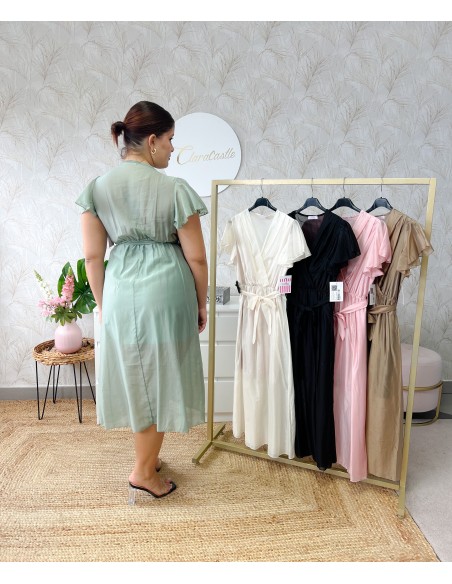 Vestido manga volante