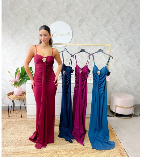 Vestido detalle dorado flor 2