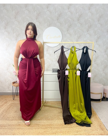 Vestido asimétrico largo