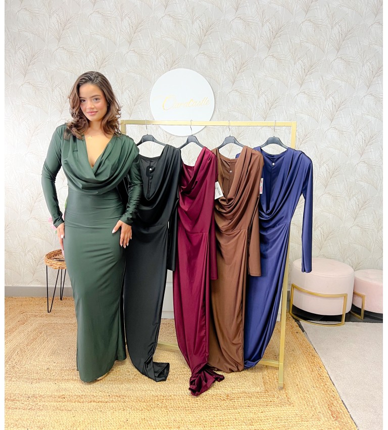 Vestido escote buche