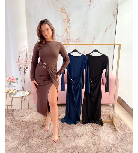 Vestido detalle dorado