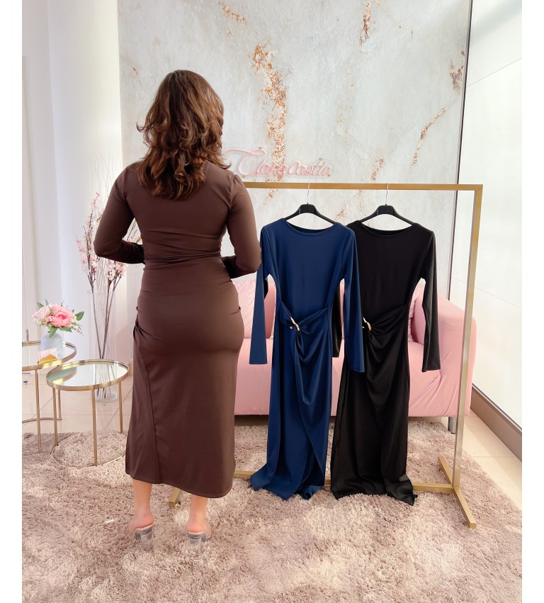 Vestido detalle dorado