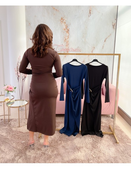 Vestido detalle dorado