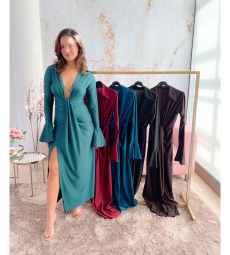 Vestido manga campana