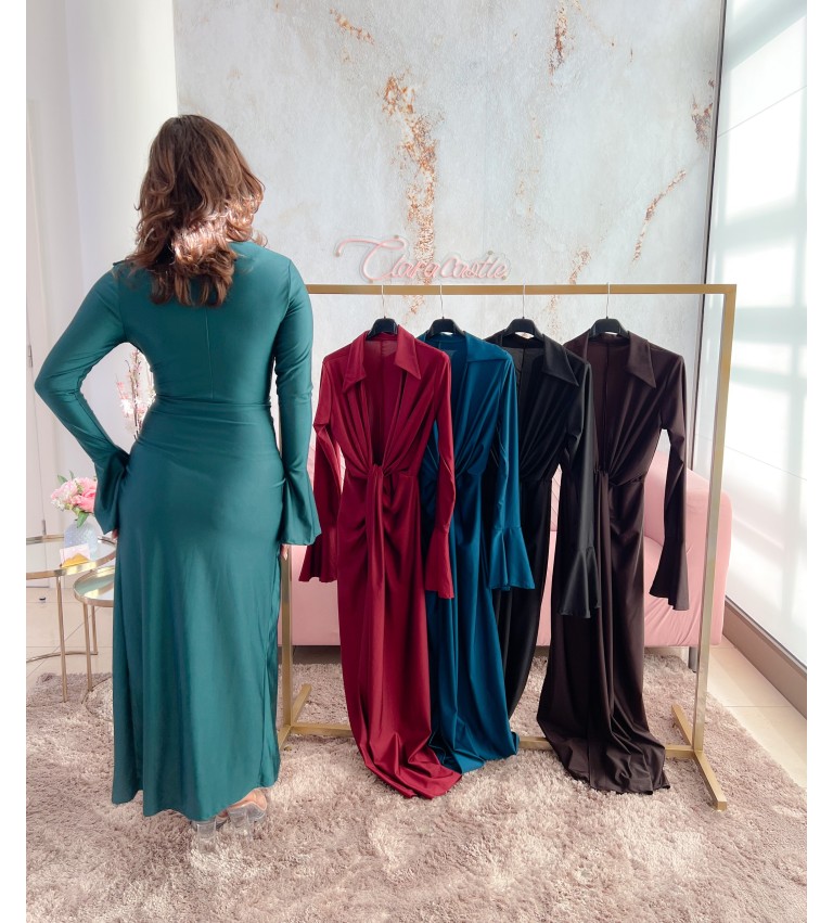 Vestido manga campana