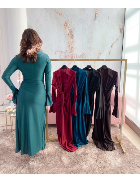 Vestido manga campana