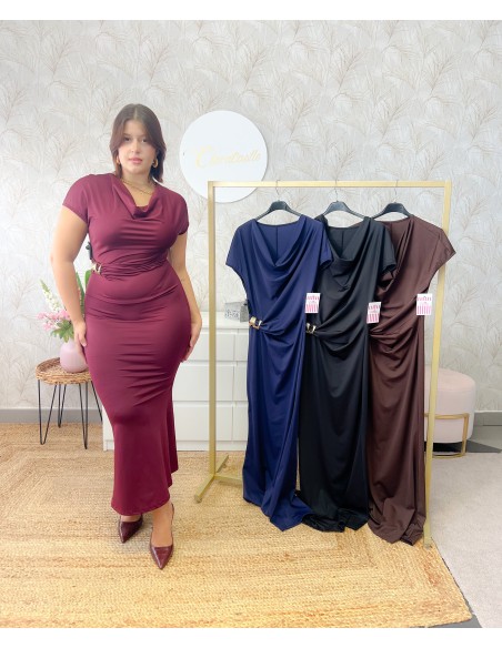 Vestido detalle dorado