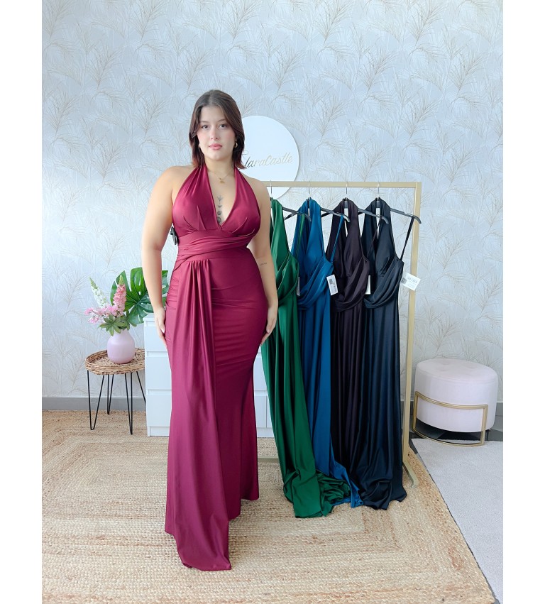 Vestido atado cuello