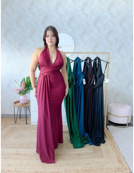 Vestido atado cuello