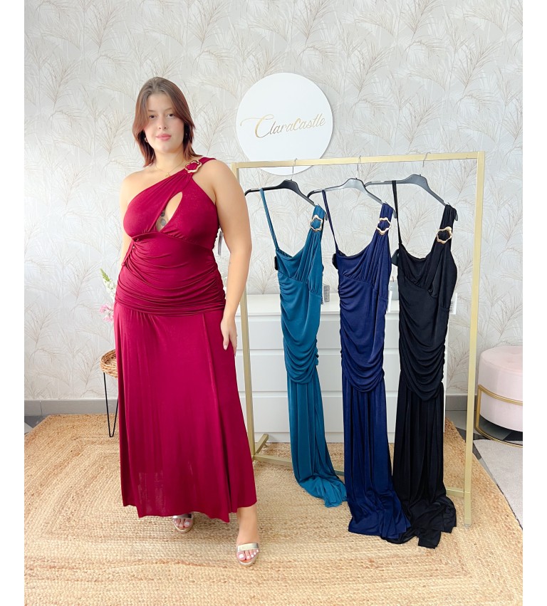 Vestido detalle dorado