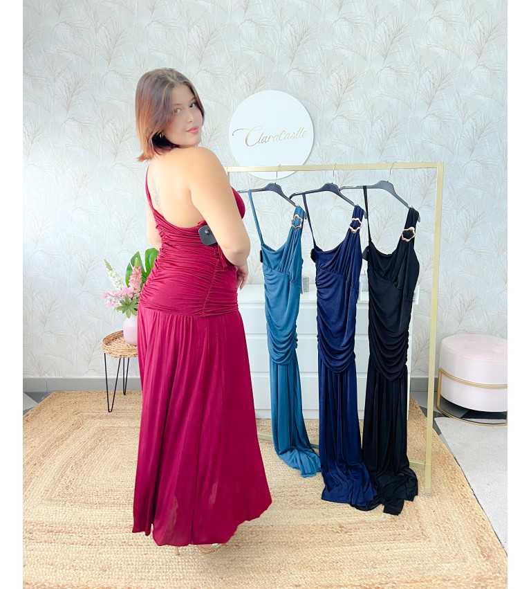 Vestido detalle dorado