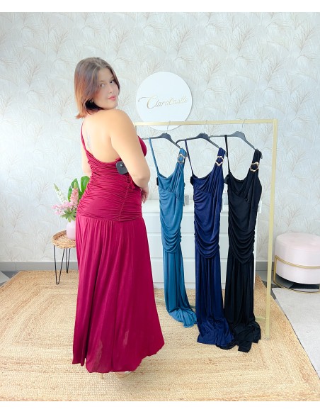 Vestido detalle dorado