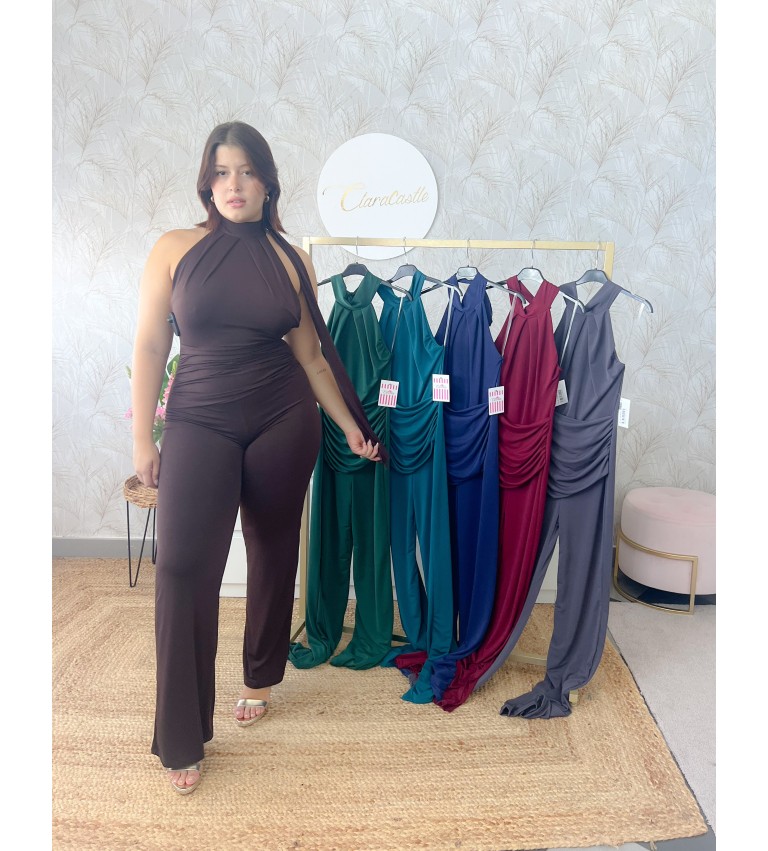 Mono drapeado halter