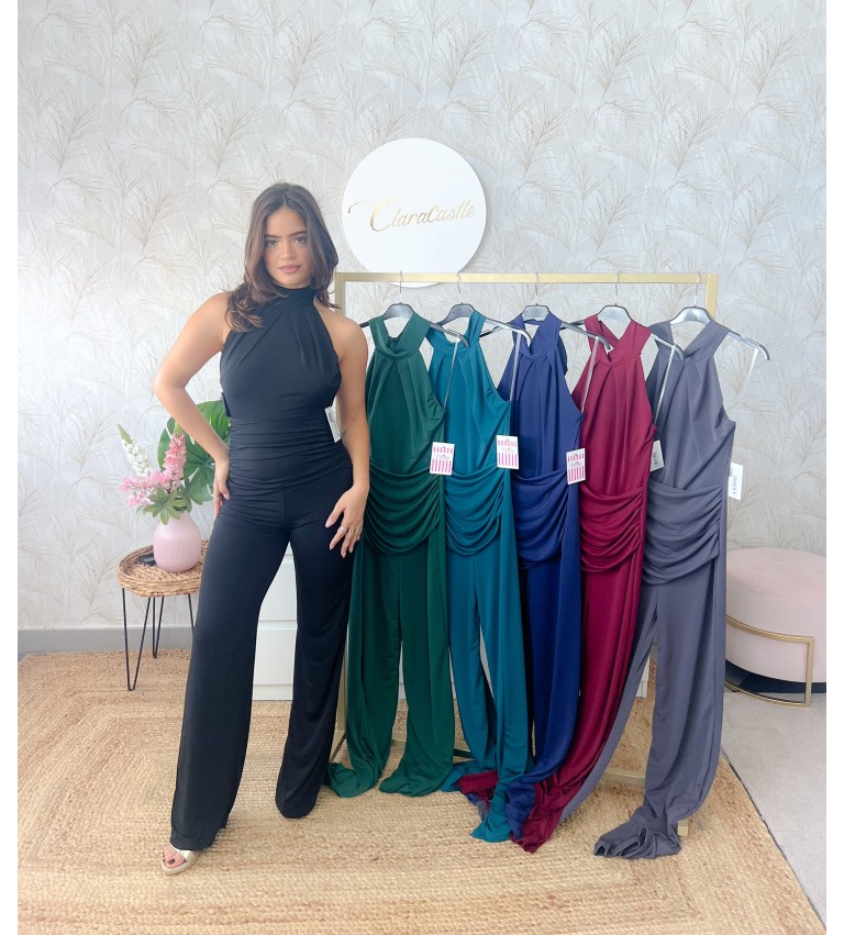 Mono drapeado halter