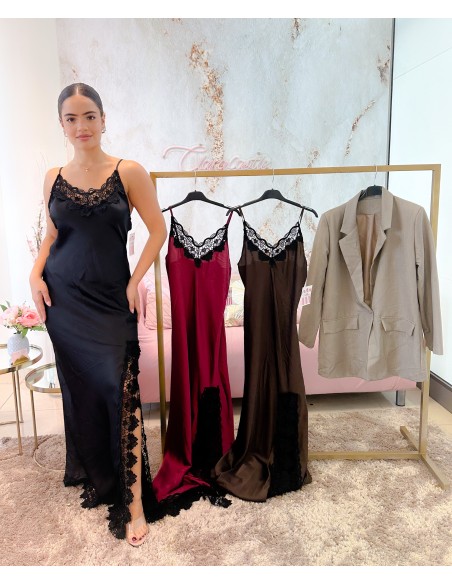 Vestido bordado brocado