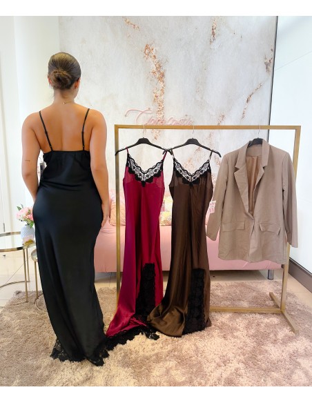 Vestido bordado brocado