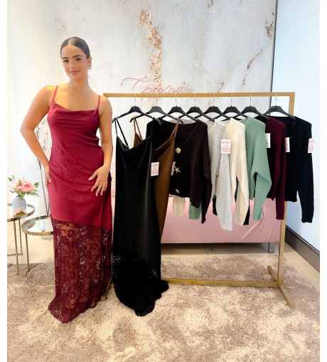 Vestido lencero asimétrico