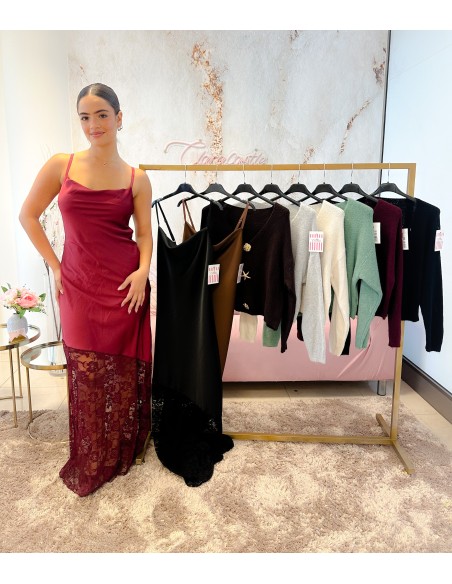 Vestido lencero asimétrico