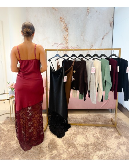 Vestido lencero asimétrico