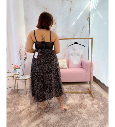 Falda tul animal print 2