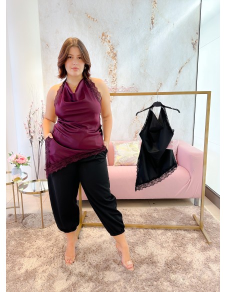 Blusa lencera halter