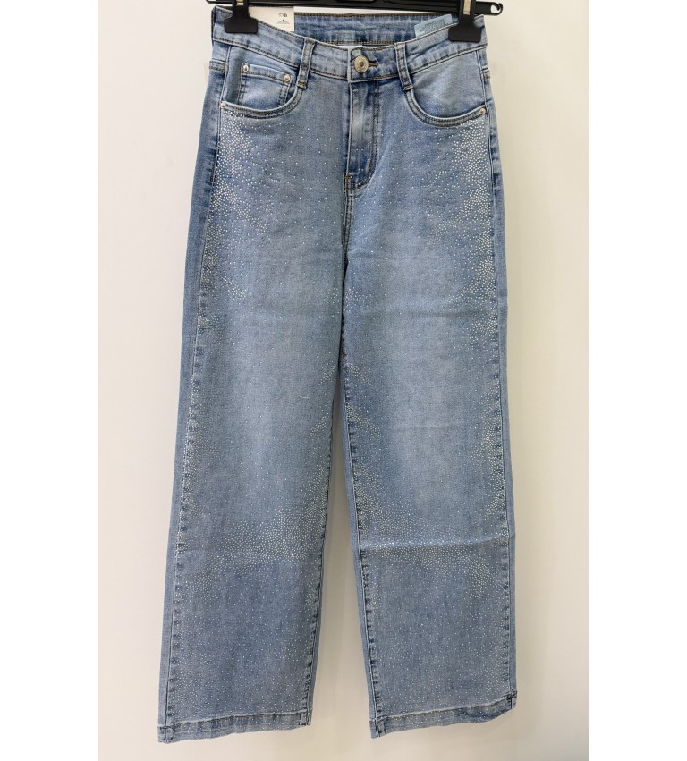 Jeans brillos iridiscentes