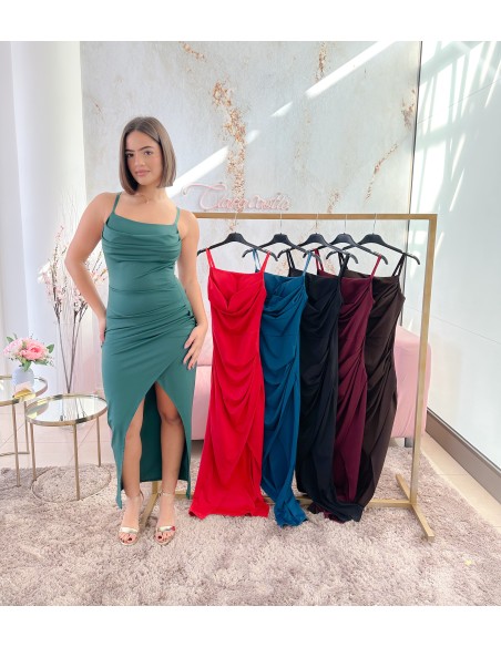 Vestido basic drapeado