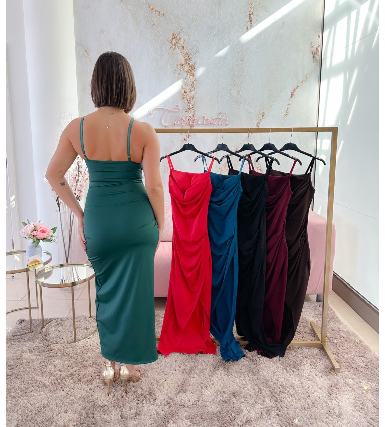 Vestido basic drapeado