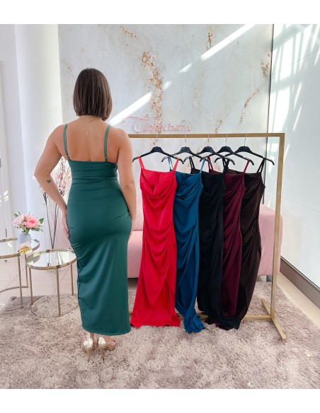 Vestido basic drapeado