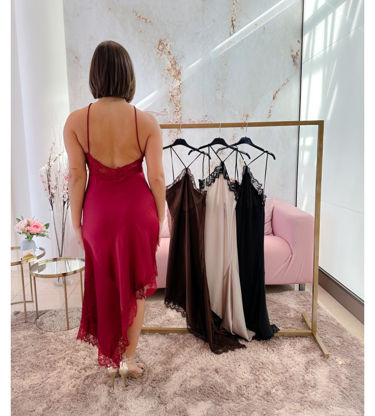 Vestido halter lencero