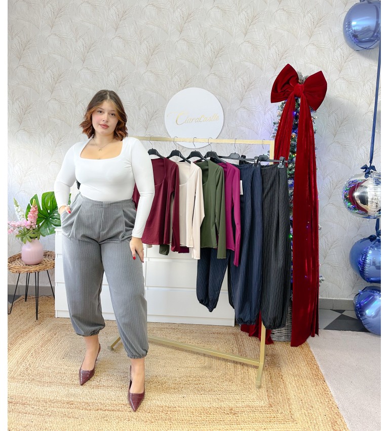 Pantalón bombacho rayas