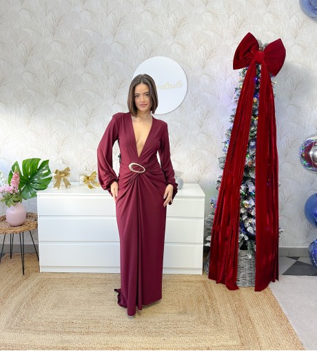 Vestido crep largo 2