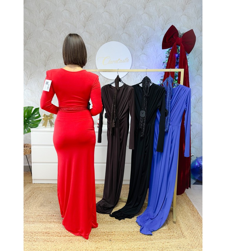 Vestido lazada lentejuela