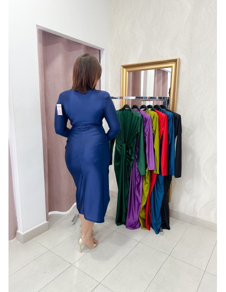 Vestido nudo manga larga