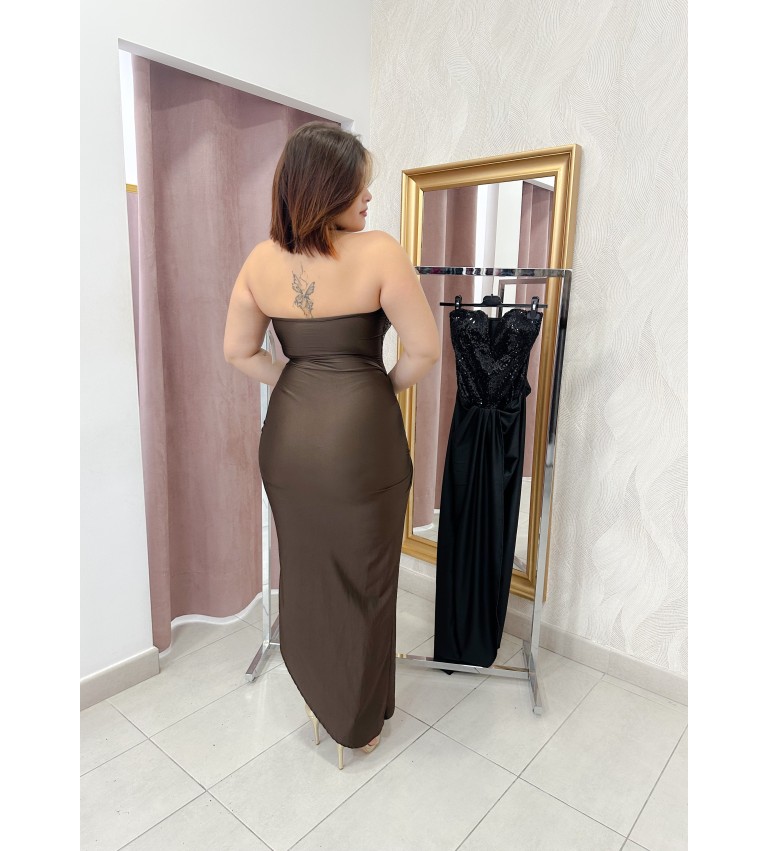 Vestido combi lentejuela