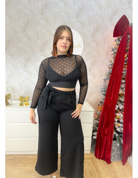 Top transparente brillo