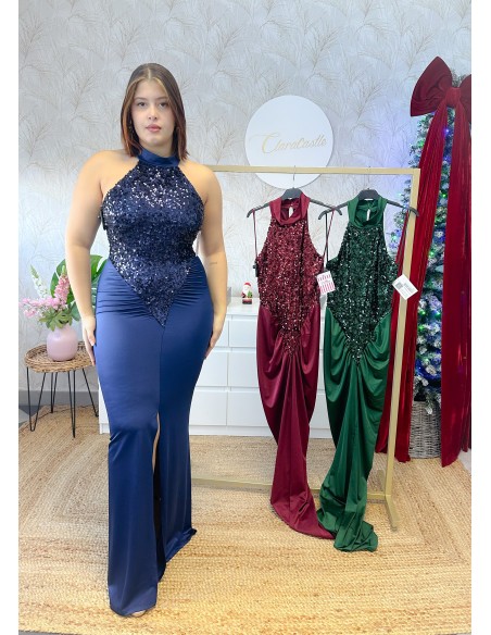 Vestido combi lentejuela