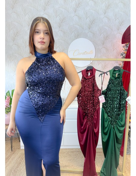 Vestido combi lentejuela