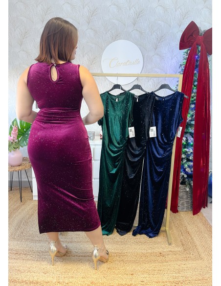Vestido terciopelo brillo