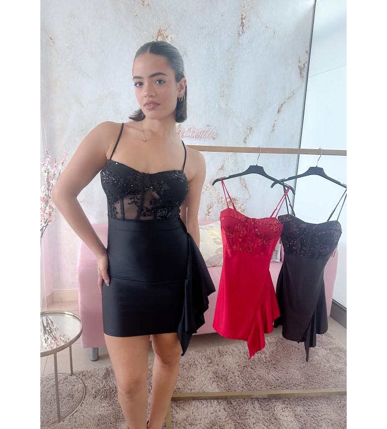 Vestido vuelo lentejuela