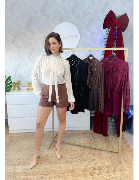 Monoshort combi encaje