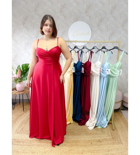 Vestido largo escote corazón 2