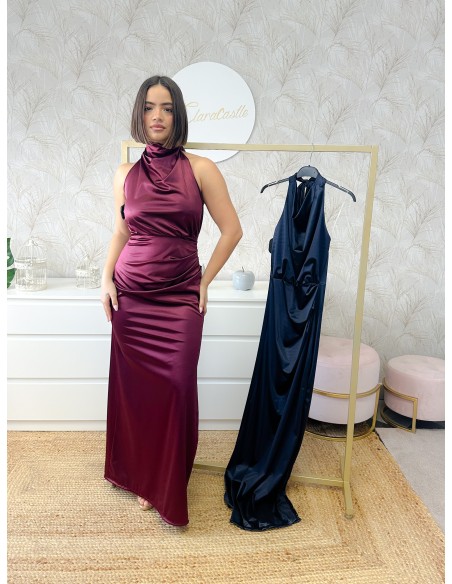 Vestido halter largo