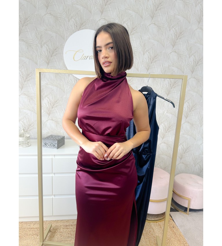 Vestido halter largo